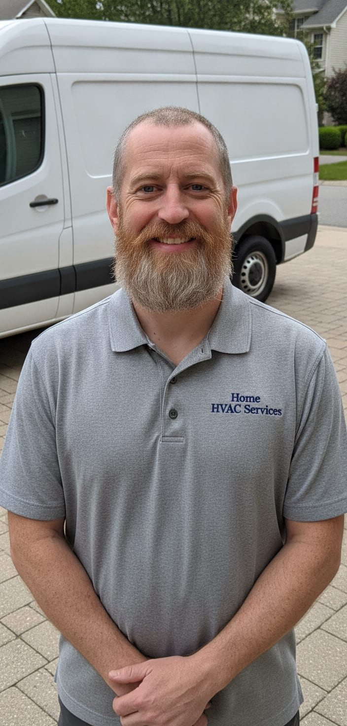 Home HVAC Services technician on the job